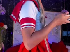 Enthousiasteling, Blond, Shemale, Alleen, Webcamera