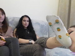 Horny lesbos foot fetish porn scene