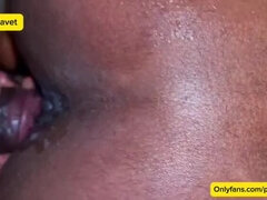 Hot French Amateur Julie Havet Solo at Home - Petite Ebony Teen Gets Wild with BBC Anal
