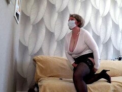 Amateur, Belle grosse femme bgf, Cocu, Époux mari, Mature, Chatte, Rasée, Solo