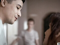Poor Step Mom Syren De Mer exploited by younger bastards