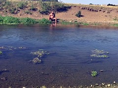 jons naked River swim in 2016