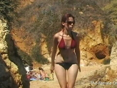 ビーチ, ズームショット, 天然, オーガズム, アウトドア, 公共, バイブレーター, 濡れ