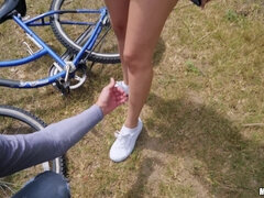 American, Blowjob, Brunette, Dick, Latina, Outdoor, Teen