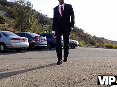 Vip4k. girl substitutes mighty dildo with stepdads giant black sausage