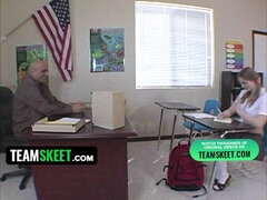 Sunny Lane's Mini Skirt Gets Pounded By Prof's Cock In School