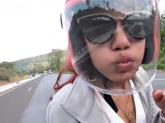 Amateur, Verga grande, Pareja, Novia, Al aire libre, Pov, Intercambio de parejas, Tailandés