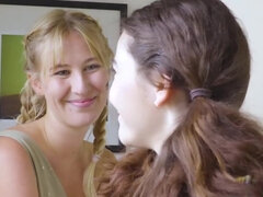 Two girls are being the cutest in the hottest movie