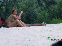 Gorgeous young nudist caught by a voyeur