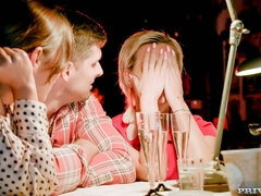 お尻, ブロンド, フェラチオ, 巨乳な, バック, 淫乱熟女, ストリッピング, オッパイの