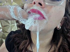 Incroyable, Blonde, Sucer une bite, Fétiche, Bâillonner, Hard