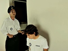 アナル, デカチン, イく瞬間, 顔射, ゲイ, ラティーナ, 拘束, ユニフォーム