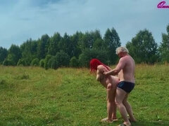 Russian Goddess QueenEkatirin Fucks Hard by the River