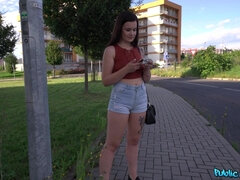 Amateur, Americano, Mamada, Checa, Dinero, Al aire libre, Pov, Realidad