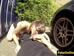 Blasen, Britisch, Auto, Im freien, Polizei, Hure