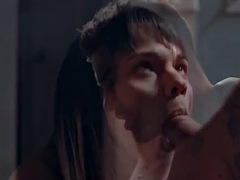 Grosser schwanz, Grosse titten, Blasen, Schwanz, Transfrau, Ablutschen, Titten