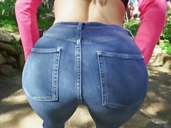 Abella Danger slowly takes bulky knob in her perfect booty