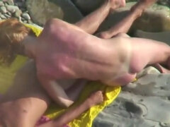 Amateur, Beach, Couple, Naked, Nude, Nudist, Public, Voyeur