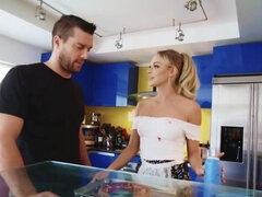 Blonde, Sucer une bite, Queue, Femelle, Nourriture, Hard, Cuisine, Orgasme