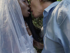 Big ass, Big cock, Big tits, Black, Bride, Brunette, Interracial, Outdoor