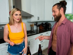 Culo grande, Verga grande, Tetas grandes, Rubia, Mamada, Polla, Estilo perrito, Cocina