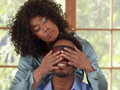 Cul, Noire, Sucer une bite, Tir de sperme, En levrette, Hd, Seins naturels, Nénés