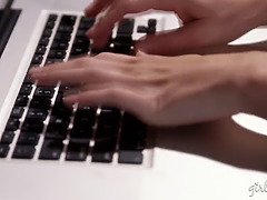 Américain, Beauté, Brunette brune, Hd, Embrassement, Massage, Chatte, Adolescente