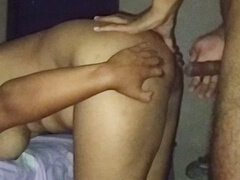 Desi girlfriend experiences intense anal sex for the first time, moaning in pleasure