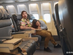 Antonella La Sirena is sucking cock in the airplane