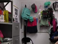 Shoplifter Ava Davis is spanked and fucked by security officer