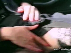 Brits, Auto, Stel, Hd, Buiten, Openbaar, Geschoren, Vrouw