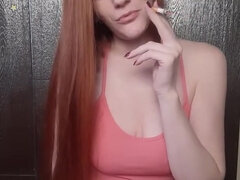 Hembra, Pelirrojo, Fumando, Solo, Adolescente