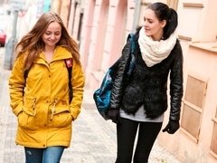 共学, 指いじり, レズビアン, オナニー, オマンコ, 女子高生, ストリッピング, ティーン