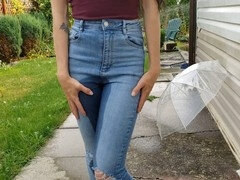 Jeans, Masturbation, Zierlich, Schuhe