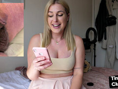 素人, デカパイ, ブロンド, イギリス人, チン, フェムドム, 一人, ティーン