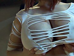 デカパイ, 巨乳な, 乳首, 赤毛, オッパイの