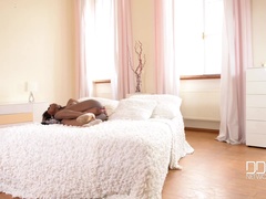 Arsch, Schlafzimmer, Hochschule, Einschiebung, Lingerie, Muschi, Rasiert, Spielzeuge