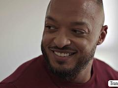 Ebony Stepdad Dillon Diaz Pounds Shemale Stepsister Mimi Ohs Tight Ass in Missionary and