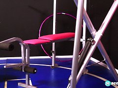 Lily Rader gets steamy and hard with her workout routine