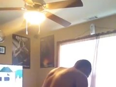 A young slut gets rammed by her new black boyfriend in amateur sex vid.