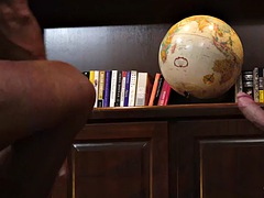 Skinny office twink barebacks muscular tattooed DILF