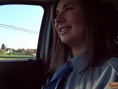 素人, フェラチオ, 車, ポリス, ティーン