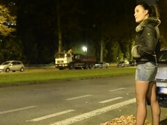 Grote mammen, Bruinharig, Auto, Pop, Hd, Buiten, Prostituee, Openbaar