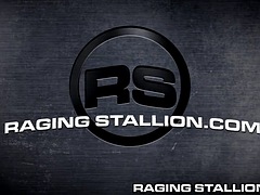 RagingStallion Hairy Interracial Muscle Male Group Sex At Work