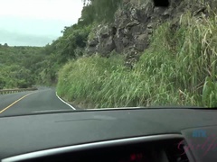 Plage, Blonde, Sucer une bite, Petite amie, Pov, Maigrichonne, Jupe, Nénés