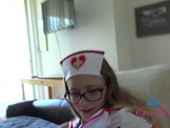 Your new sexy nurse wants your load.