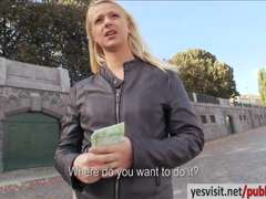 素人, ブロンド, カワイイ, チェコ, ハメ撮り, 公共, ヤリマン