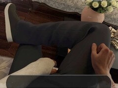 Steamy adult visual novel featuring a hot brunette with big natural tits