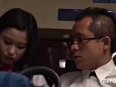 アジア人, バス, フィストファック, 日本人, 公共, 馬乗り