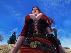Skyrim mini-GTS: Ariel grows and dominates in Part 1 - Tall girl POV